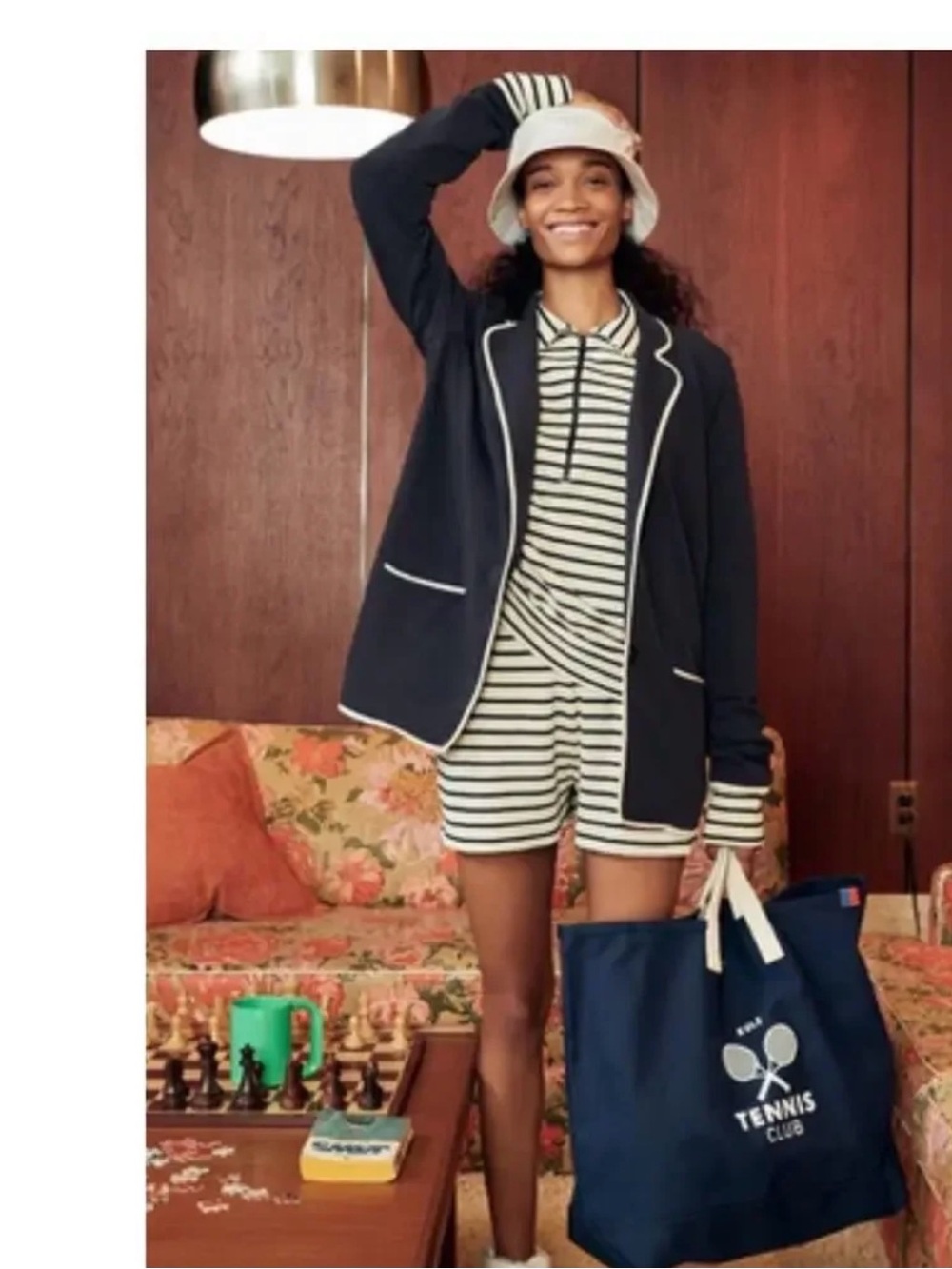 Kule Syd jersey knit cotton Navy Blazer
